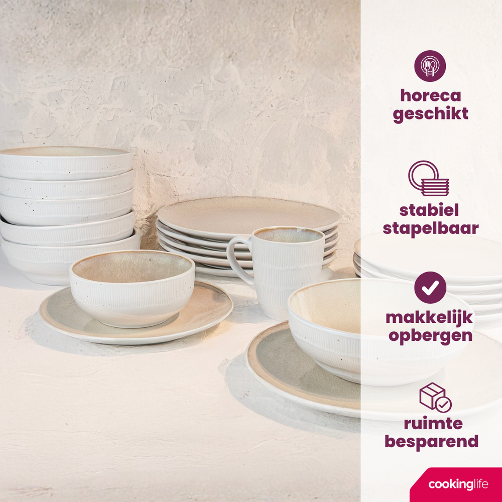 Cookinglife Soepkommen / Kommen Nola Sand ø 14 cm - 6 Stuks