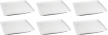 BonBistro Ontbijtborden / Dessertborden Yong Squito 18 x 18 cm - Wit - 6 stuks