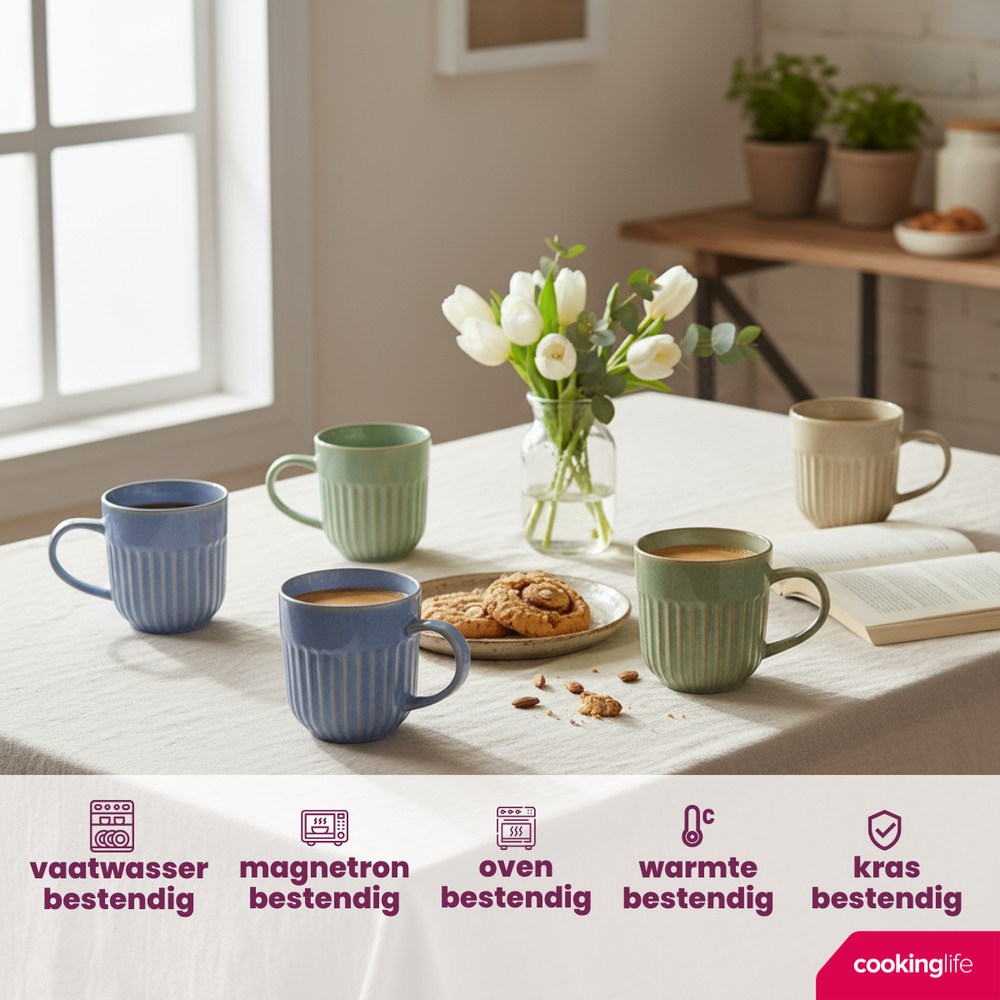 Cookinglife Mokken Aqua Maris 400 ml - 6 Stuks