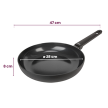 Cookinglife Koekenpan Black Cera - ø 28 cm - geschikt voor alle warmtebronnen - keramische anti-aanbaklaag