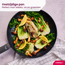 Cookinglife Koekenpan Black Cera - ø 28 cm - geschikt voor alle warmtebronnen - keramische anti-aanbaklaag