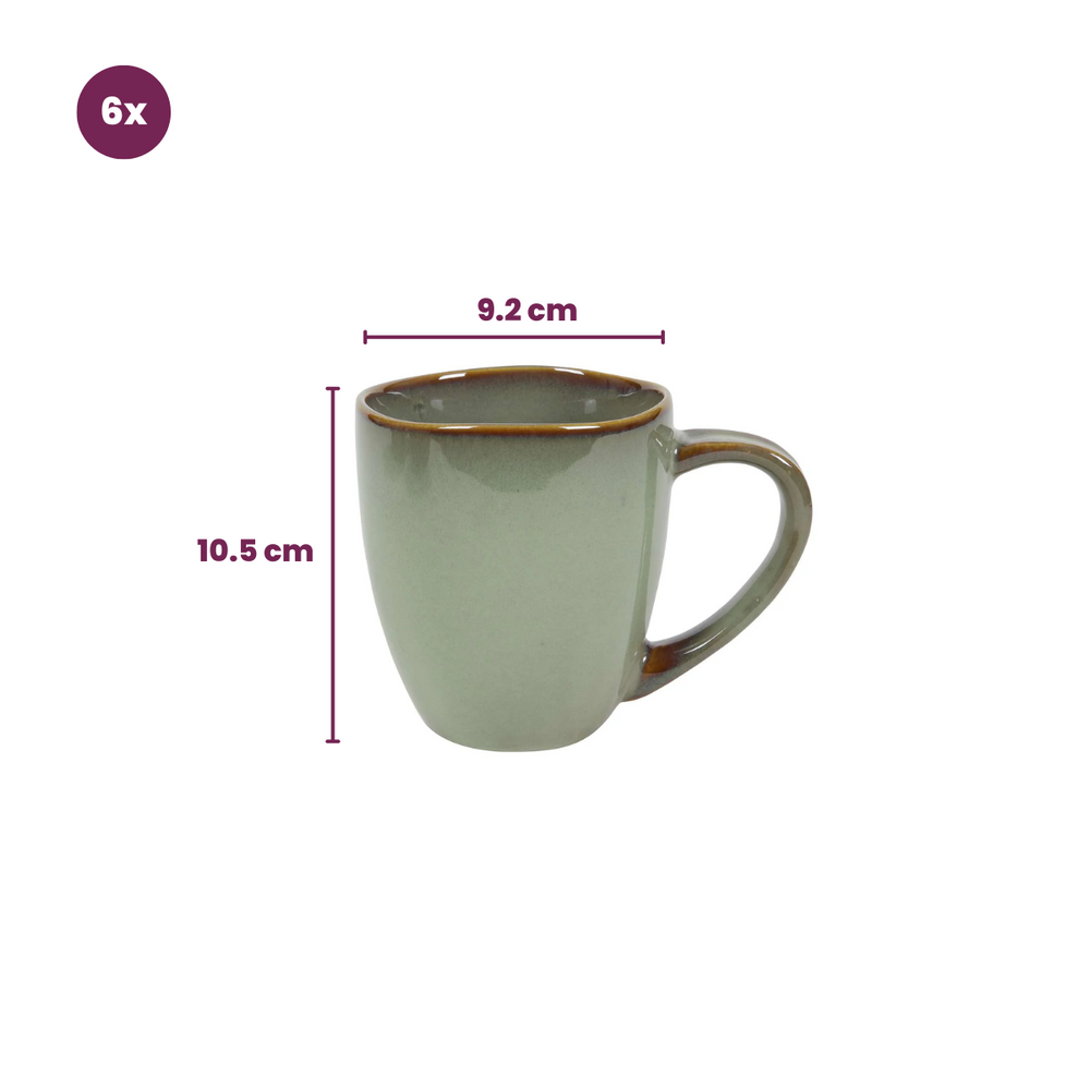 Cookinglife Mokken Sabi Groen 450 ml - 6 Stuks