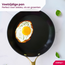 Cookinglife Koekenpannenset Style Blauw 2-Delig ø 24 & 28 cm - geschikt voor alle warmtebronnen - keramische anti-aanbaklaag