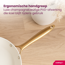 Cookinglife Koekenpannenset Style Blauw 2-Delig ø 24 & 28 cm - geschikt voor alle warmtebronnen - keramische anti-aanbaklaag