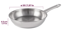 Cookinglife Koekenpan Superior Triply RVS ø 20 cm - geschikt voor alle warmtebronnen - zonder anti-aanbaklaag