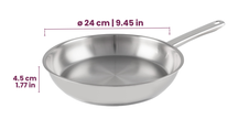 Cookinglife Koekenpan Superior Triply RVS ø 24 cm - geschikt voor alle warmtebronnen - zonder anti-aanbaklaag