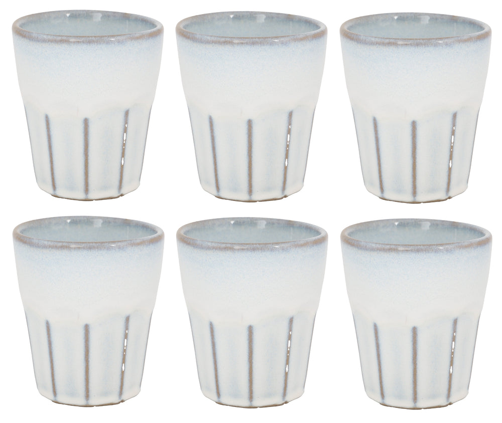 Cosy & Trendy Koffiekopjes / Cappuccino Bekers Bistro Vintage White 290 ml - 6 stuks