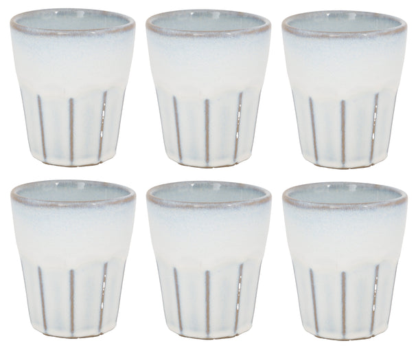 Cosy & Trendy Koffiekopjes / Cappuccino Bekers Bistro Vintage White 290 ml - 6 stuks
