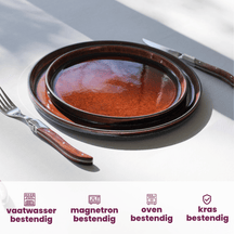 Cosy & Trendy Dinerborden Quintana Amber ø 28 cm - 4 Stuks