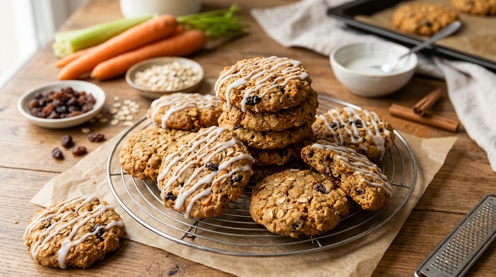 Alle smaken van carrotcake, in één knapperig koekje