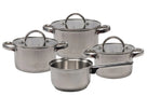 Cooking Pannenset 4-delig RVS - Kookpan ø 16, 18, 20 cm & Steelpan ø 16 cm - geschikt voor alle warmtebronnen