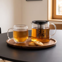 Cookinglife Theepot met RVS Theefilter - Borosilicaat Glas - 1.5 Liter