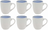 Cookinglife Koffiemokken Nola Blauw 330 ml – 6 stuks