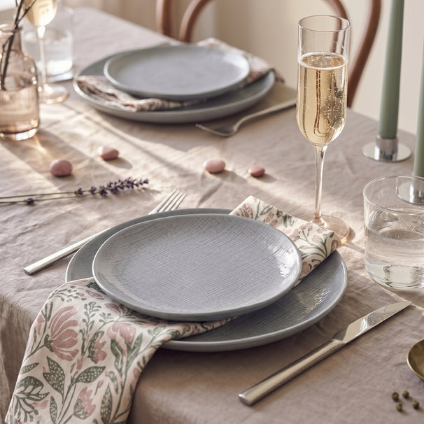 Cookinglife Ontbijtborden / Dessertborden Linen Grijs ø 21 cm – 6 stuks