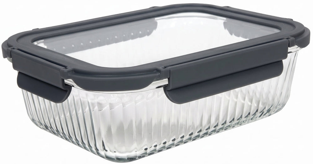 Cookinglife Glazen Vershoudbakjes Lines 1.5 Liter - 2 Stuks