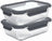 Cookinglife Glazen Vershoudbakjes Lines 1.5 Liter - 2 Stuks