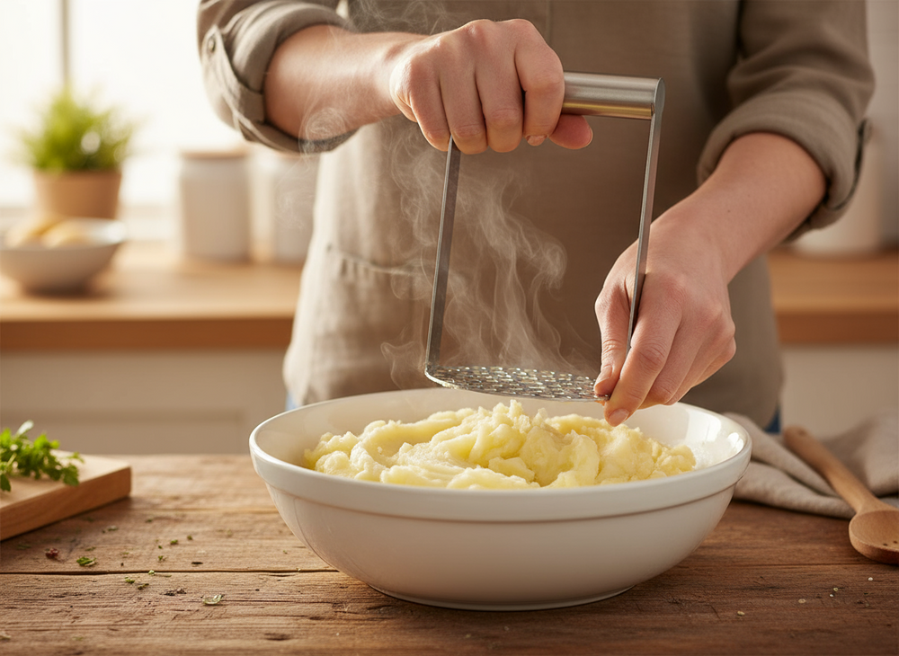 Cookinglife Aardappelstamper RVS Handgreep 15.5 cm