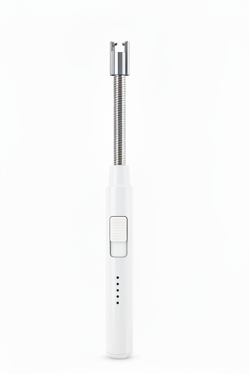 Cookinglife Elektrische Aansteker - Buigbare Aansteker - USB oplaadbaar - Zwart/Wit
