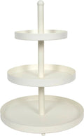 Cookinglife Etagère metaal creme ø 15, 20 & 25 cm - 3-laags - 35 cm hoog