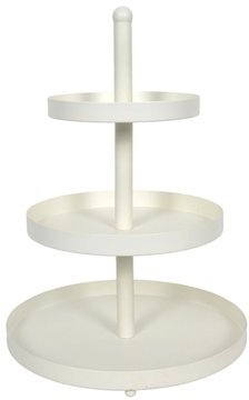 Cookinglife Etagère metaal creme ø 20, 25 & 30 cm - 3-laags - 55 cm hoog