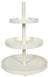 Cookinglife Etagère metaal creme ø 20, 25 & 30 cm - 3-laags - 55 cm hoog