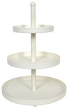 Cookinglife Etagère metaal creme ø 20, 25 & 30 cm - 3-laags - 55 cm hoog