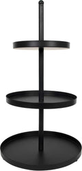 Cookinglife Etagère metaal zwart ø 20, 25 & 30 cm - 3-laags - 55 cm hoog