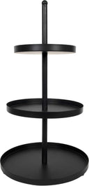 Cookinglife Etagère metaal zwart ø 20, 25 & 30 cm - 3-laags - 55 cm hoog