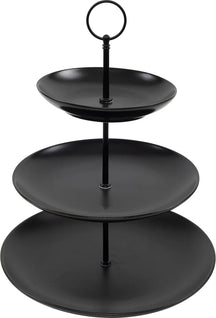 Cookinglife Etagère zwart ø 16, 21 & 26 cm - 3-laags - 32 cm hoog