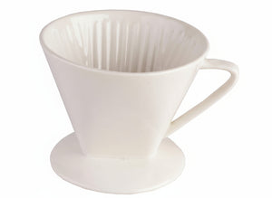 Cookinglife Koffiefilterhouder Barista Porselein - Pour Over Koffie - Maat 4