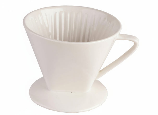Cookinglife Koffiefilterhouder Barista Porselein - Pour Over Koffie - Maat 4