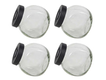Cookinglife Kruidenpotjes set - Glas Zwart 175 ml - 4 stuks