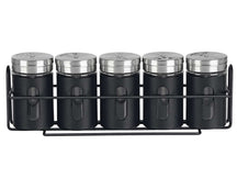 Cookinglife Kruidenrek Zwart 5-Delig - Met Kruidenstrooiers 80 ml