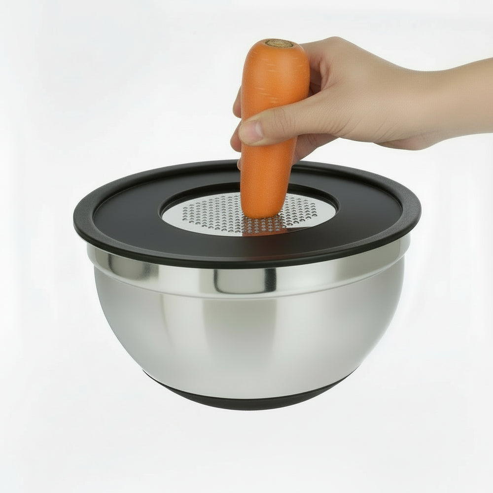 Cookinglife Mengkom RVS + 3 Raspen - 25.5 x 14 cm