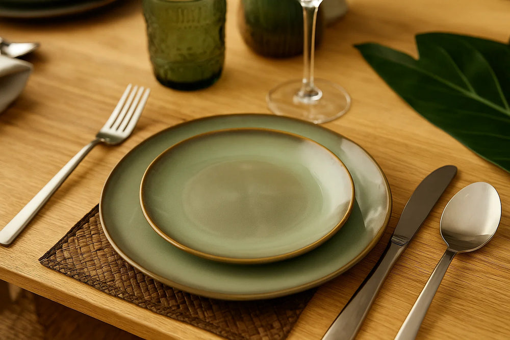 Cookinglife Ontbijtborden / Dessertborden Sabi Groen ø 21 cm - 6 Stuks