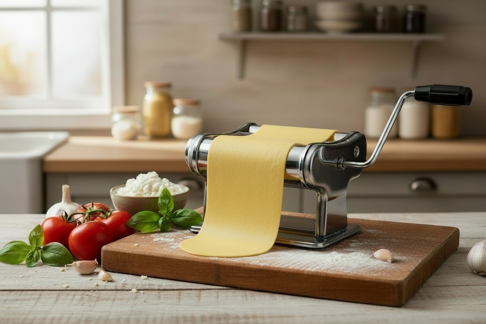 Cookinglife Pastamachine Italian - Chroom - voor Lasagne en Spaghetti