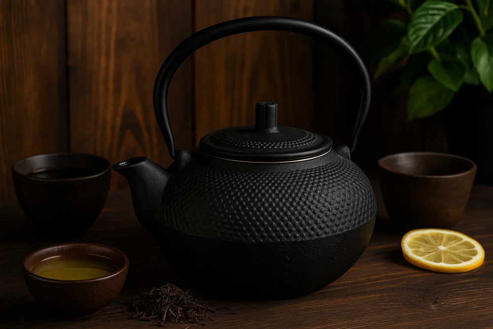 Cookinglife Theepot Arare met RVS Filter - Gietijzer Zwart - 1.5 liter