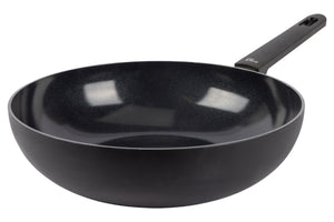 Cookinglife Wokpan Black Cera ø 28 cm - geschikt voor alle warmtebronnen - keramische anti-aanbaklaag
