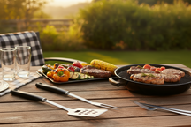 Cookinglife BBQ Gereedschapset Fire & Flavour Zwart 3-Delig - RVS - BBQ Spatel, Tang & Vork