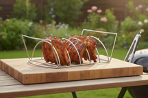 Cookinglife BBQ Sparerib Rek Fire & Flavour - Hittebestendig Staal - Grillen van Vlees en Gevogelte