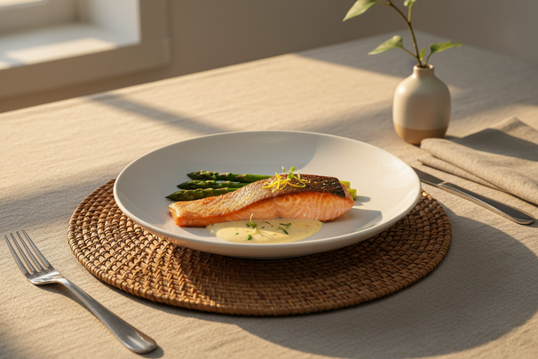 Cookinglife Dinerbord Porselein Ø 27 cm - 4 Stuks - Strak Modern Bord Wit