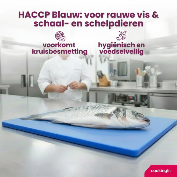 Cookinglife Snijplank HACCP Blauw 45 x 30 cm - voor vis