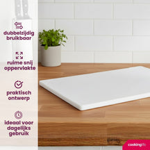 Cookinglife Snijplank HACCP Wit 45 x 30 cm - voor zuivel & brood