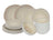 Cookinglife Serviesset Nola Sand reactive glaze 18-delig / 6 personen - 6 dinerborden, 6 ontbijtborden en 6 kommen