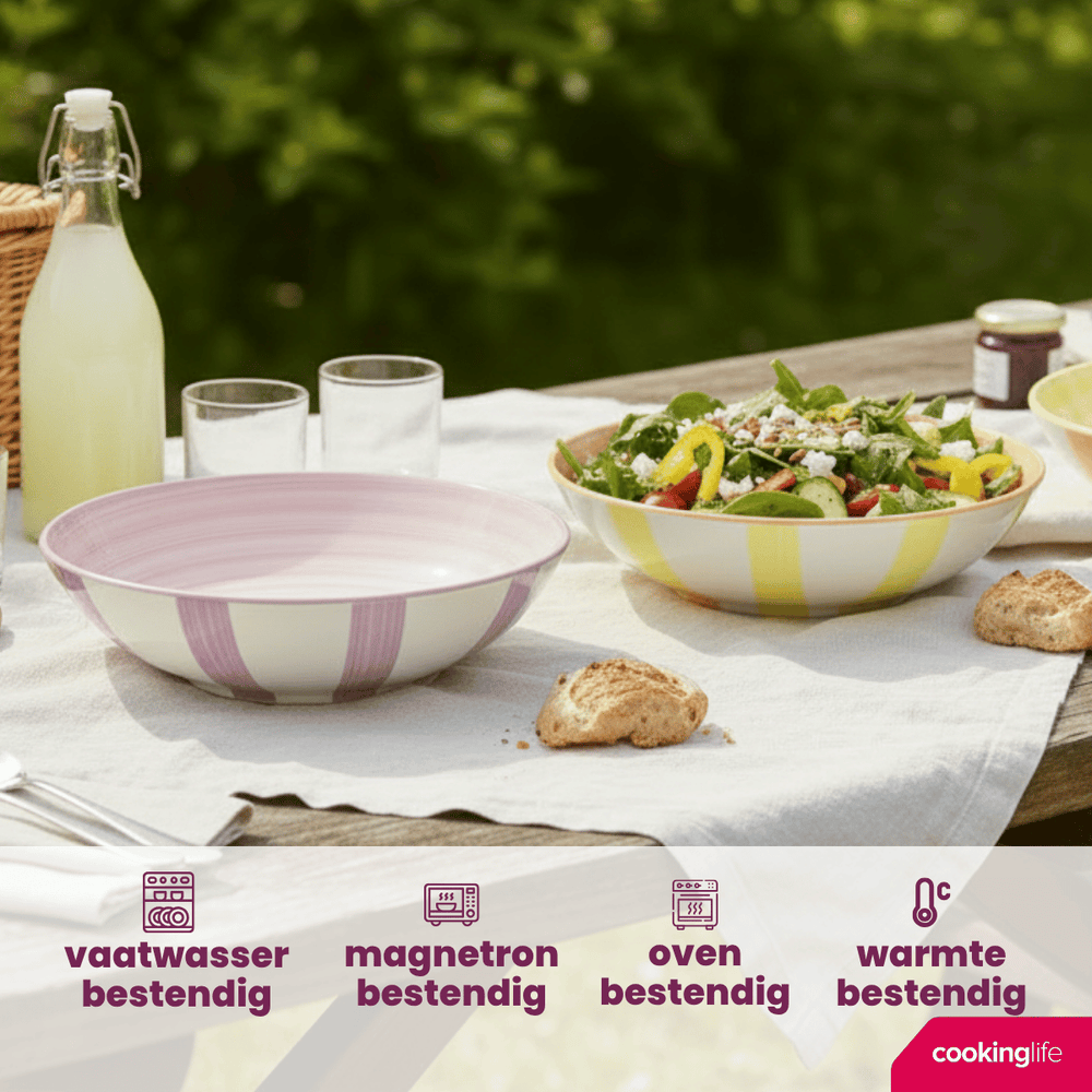 Cookinglife Diepe Borden / Pastaborden Spring Vibes ø 21 cm - 6 Stuks