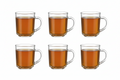 Cookinglife Theeglazen 220 ml Helder Glas - Set van 6 voor Warme Dranken
