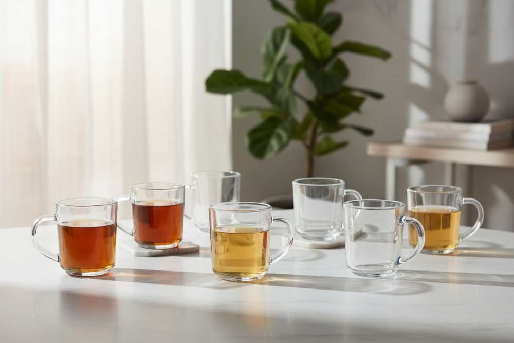 Cookinglife Theeglazen 220 ml Helder Glas - Set van 6 voor Warme Dranken