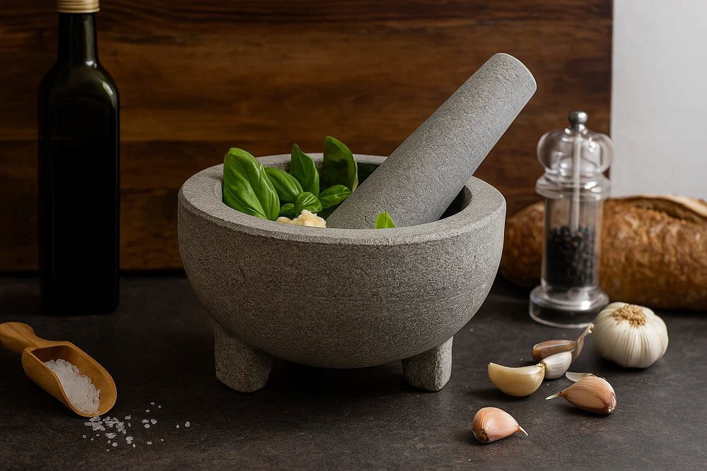 Cookinglife Vijzel op voet Organic Graniet ø 14.5 cm