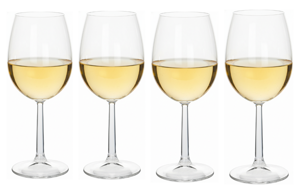 Cookinglife Witte Wijnglazen Milena 430 ml - 4 Stuks