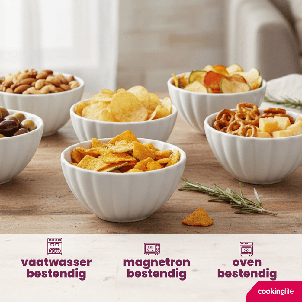 Cookinglife Soepkommen / Kommen Flower White ø 14 cm - 6 Stuks